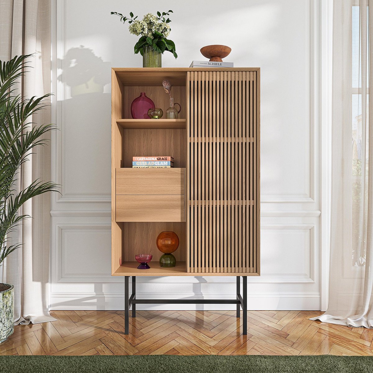 Buffet en chêne ELYA naturel clair, HABITAT