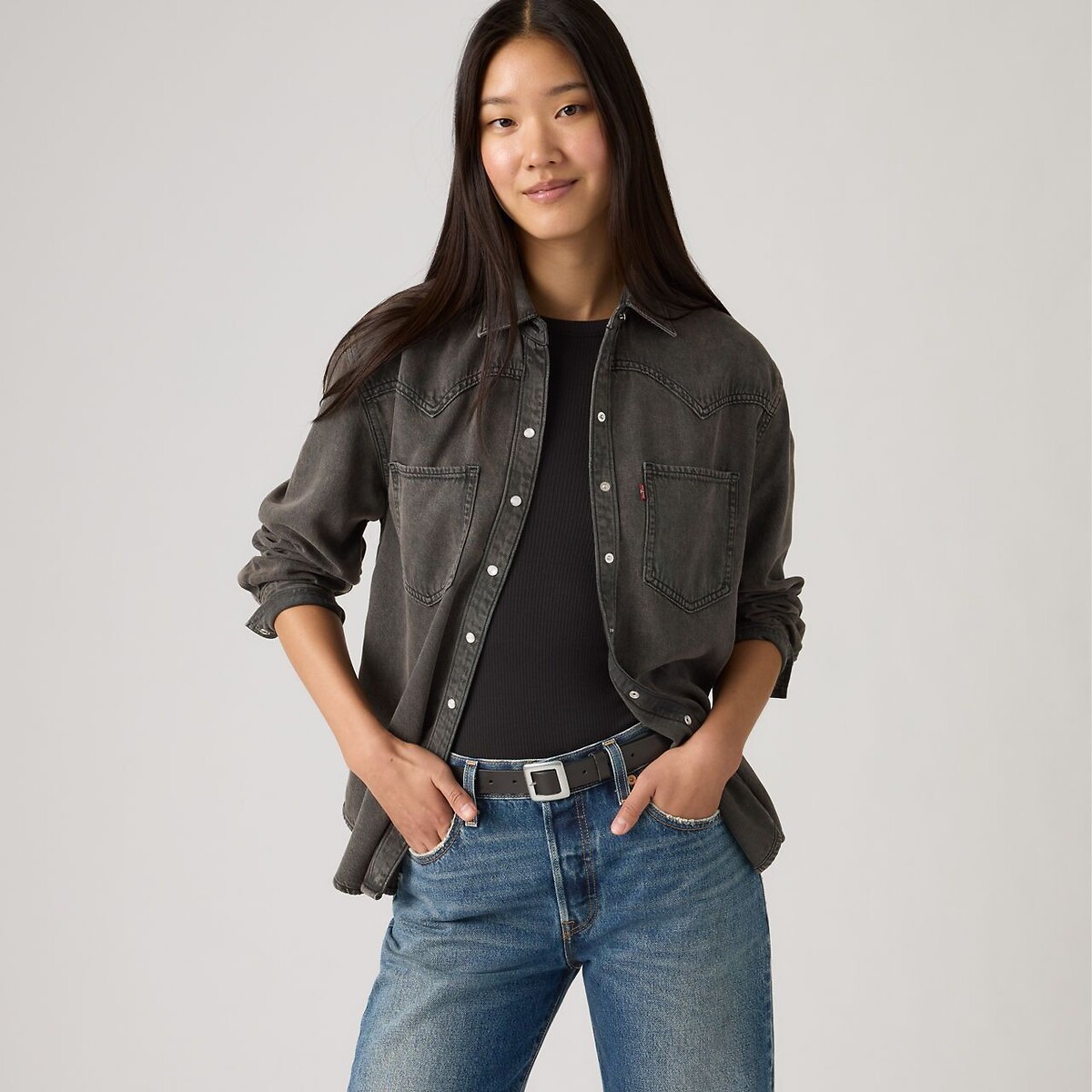 Chemise Teodora Western noir délavé, LEVI'S