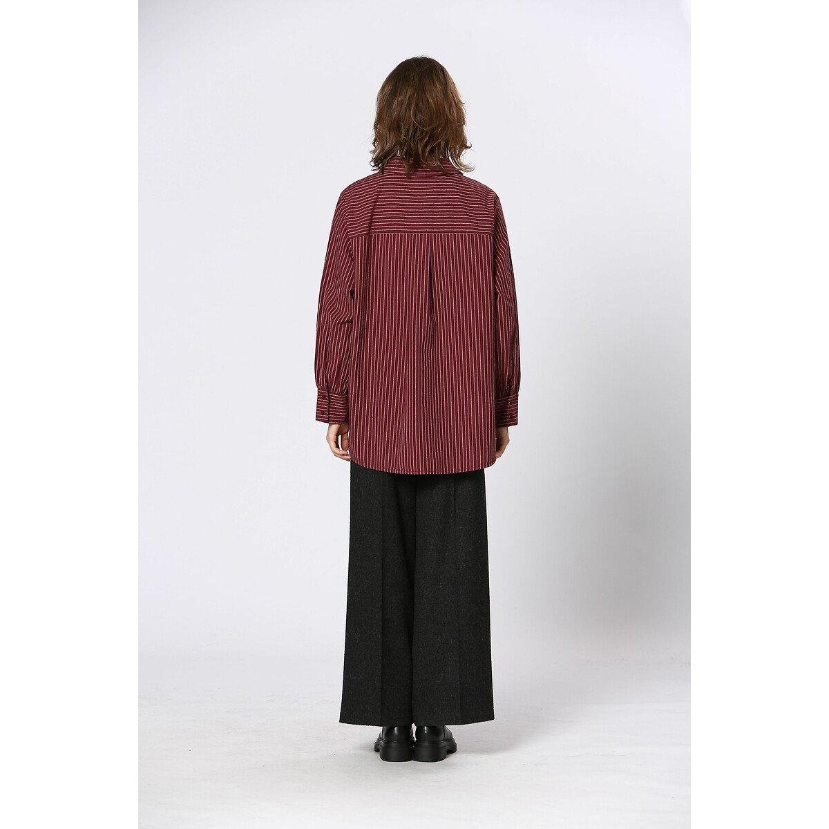 Striped Blouse burgundy, SEE U SOON