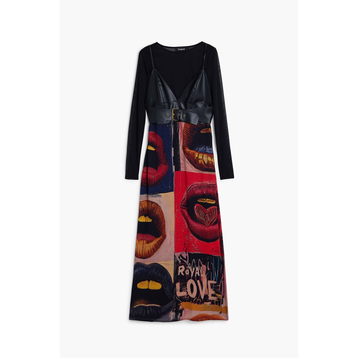 Robe à bretelles recyclée noir, DESIGUAL