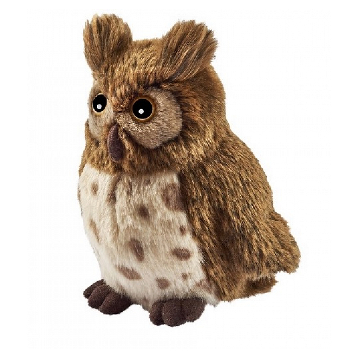 Hibou Peluche  18 cm couleur unique, ANIMA