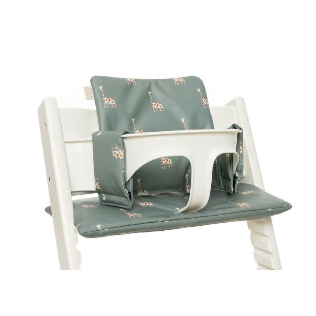 Assise pour chaise haute Stokke vert, beige, JOLLEIN