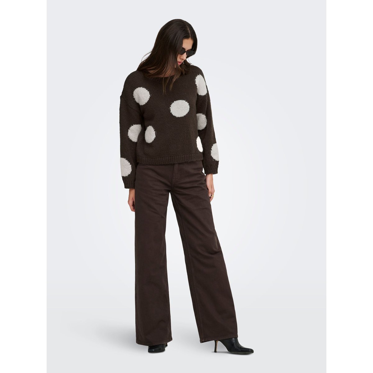 Pull En Maille marron - coffee bean 1, ONLY