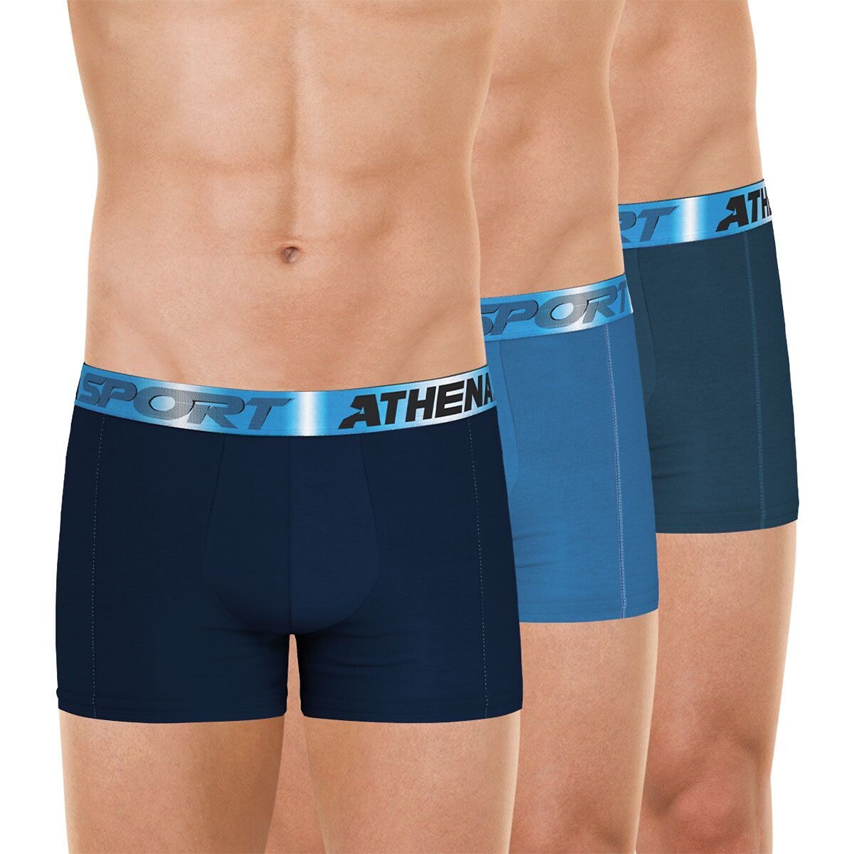 Pack of 3 Odour Control Hipsters black+blue+blue, ATHENA