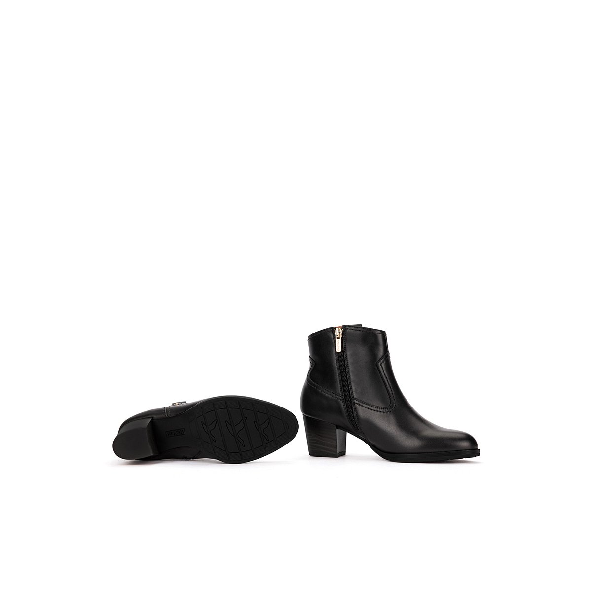 Bottines à talon cuir Zamora black, PIKOLINOS