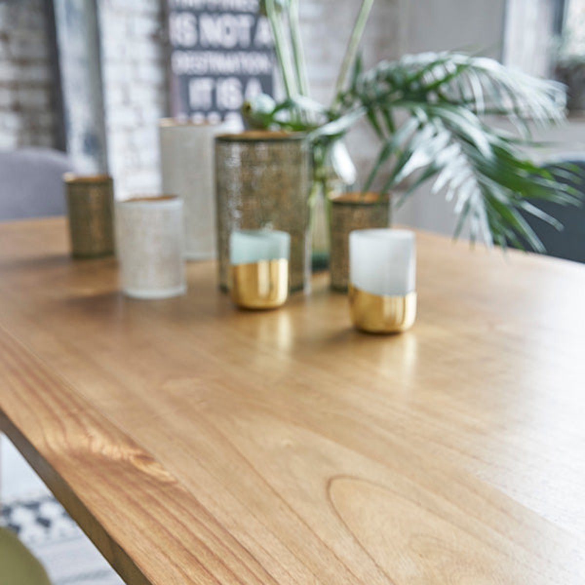 Table en bois massif 8 pers. ODDA naturel, BERAH GETAH