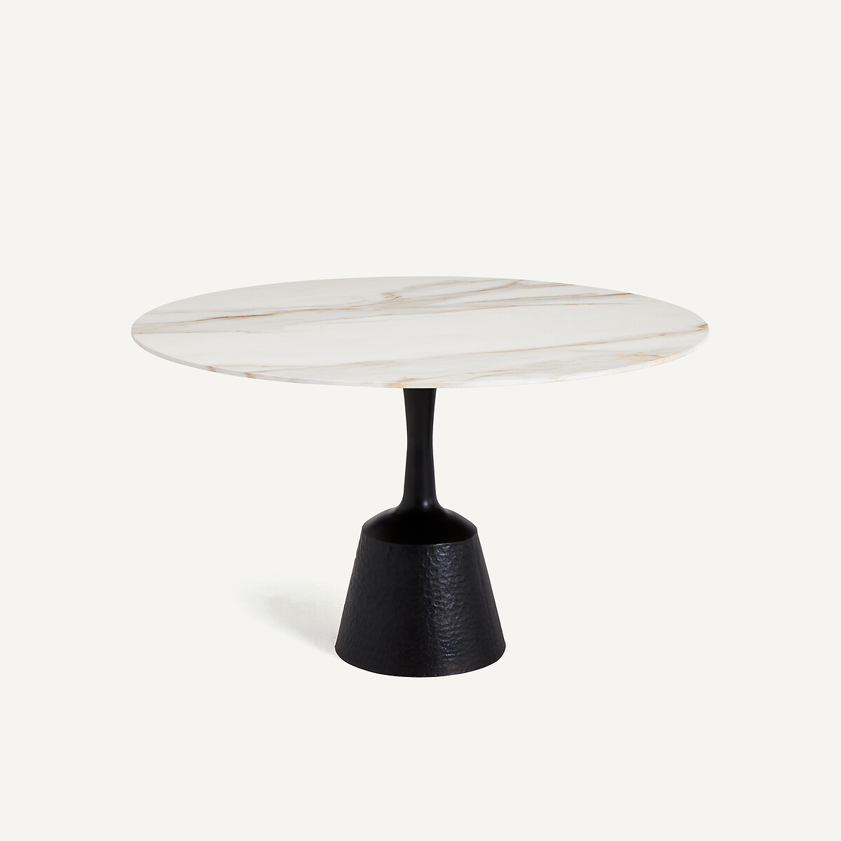 Base de mesa de hierro martillado, Leor café tostado, AM.PM
