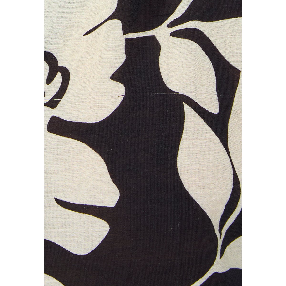 Blouse fluide bicolore noir grandes fleurs, DAMART