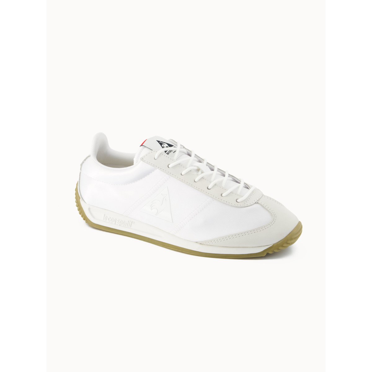 Sneakers retro-running en textile satin et nubuck Quartz white, LE COQ SPORTIF