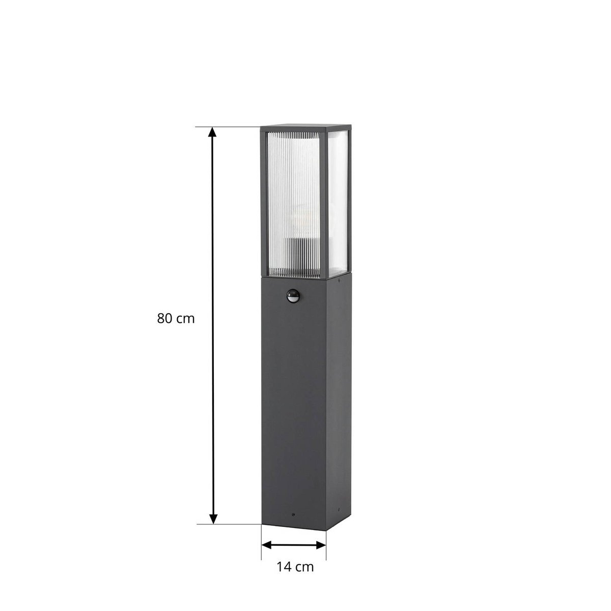 Luminaire extérieur en aluminium moderne anthracite, transparent, LINDBY