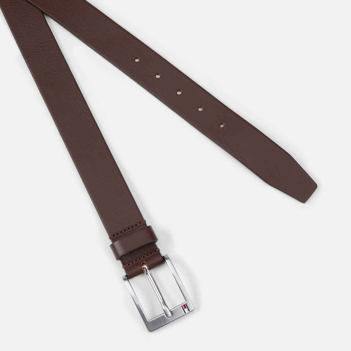 Ceinture en cuir New Aly 3.5 cm marron foncé, TOMMY HILFIGER