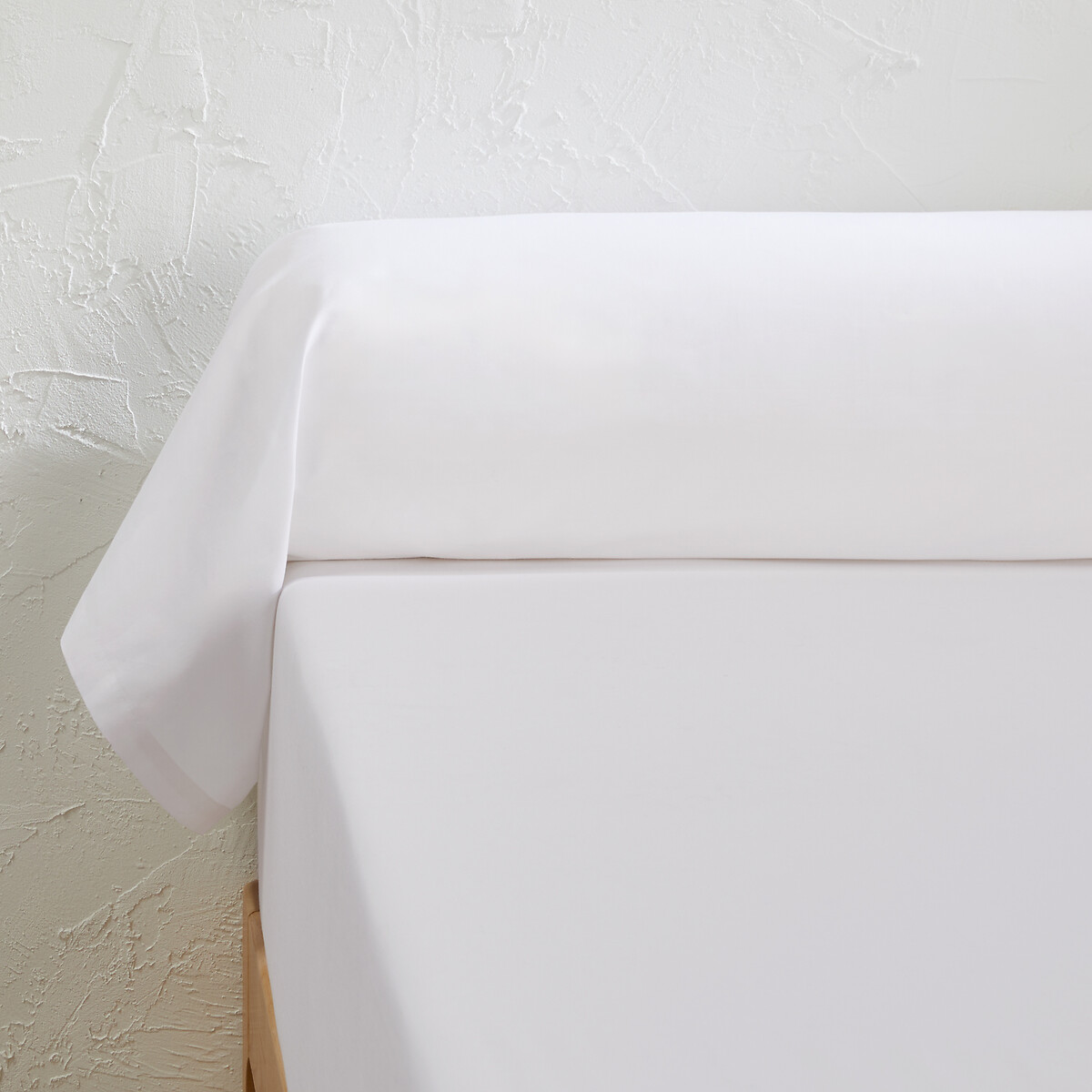 Taie de traversin unie percale coton bio Scenario blanc, LA REDOUTE INTERIEURS