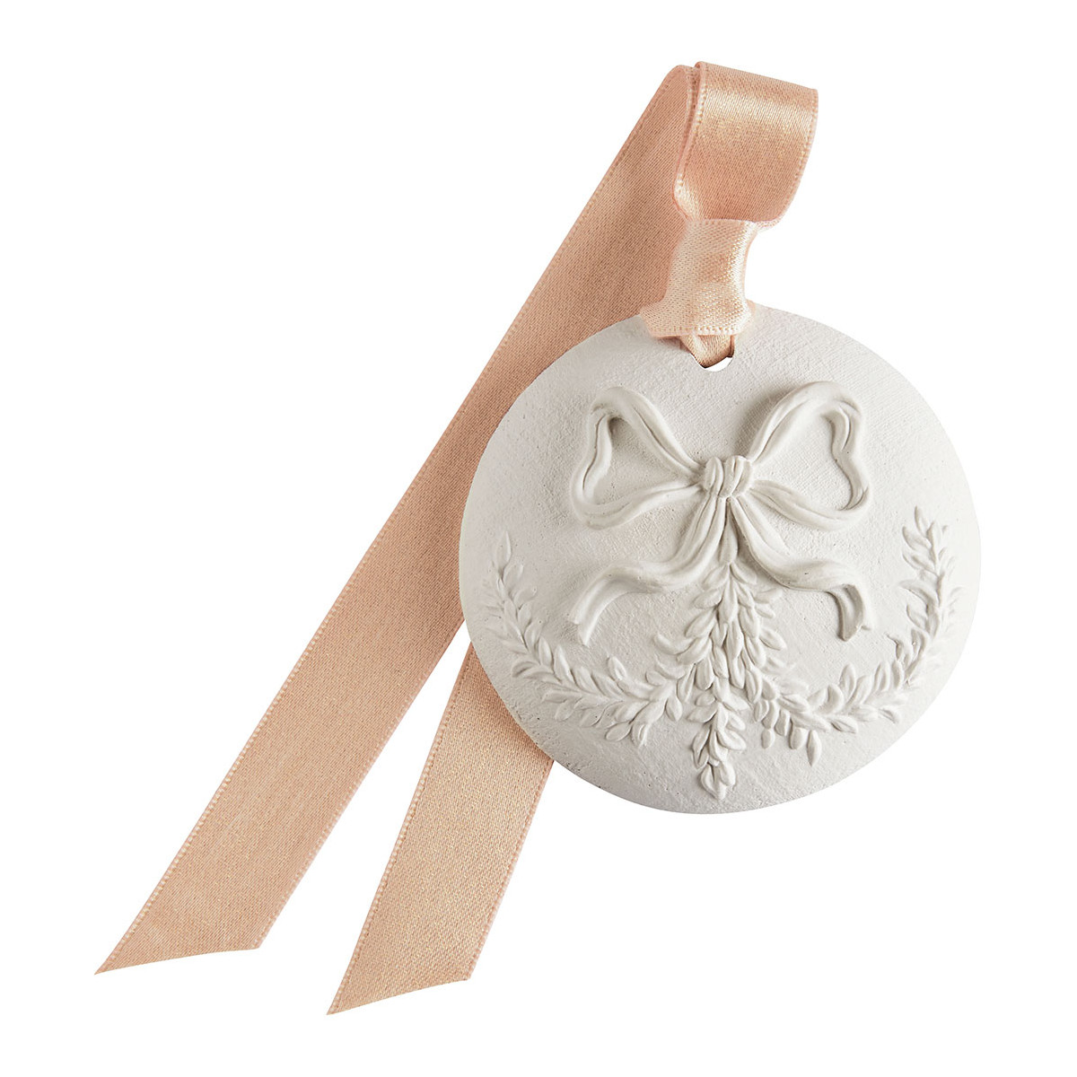 Coffret boules de Noël Orange Cannelle RUBANS DE FÊTE blanc, MATHILDE M