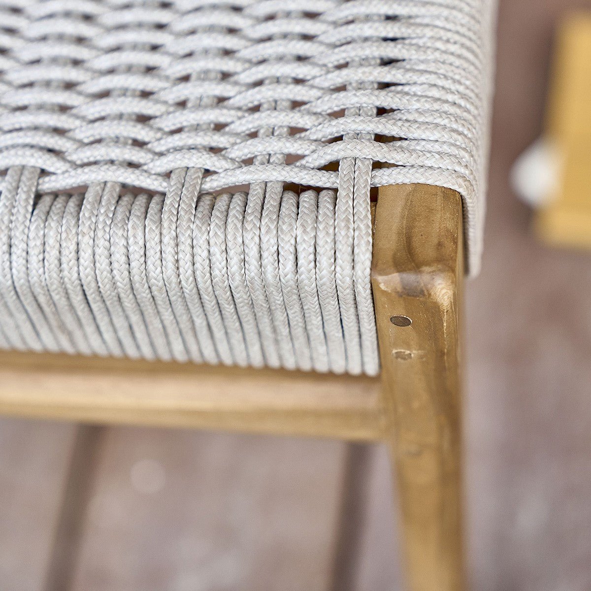 Salon de jardin en teck massif et cordage 8 places  LIVIE beige, BERAH GETAH