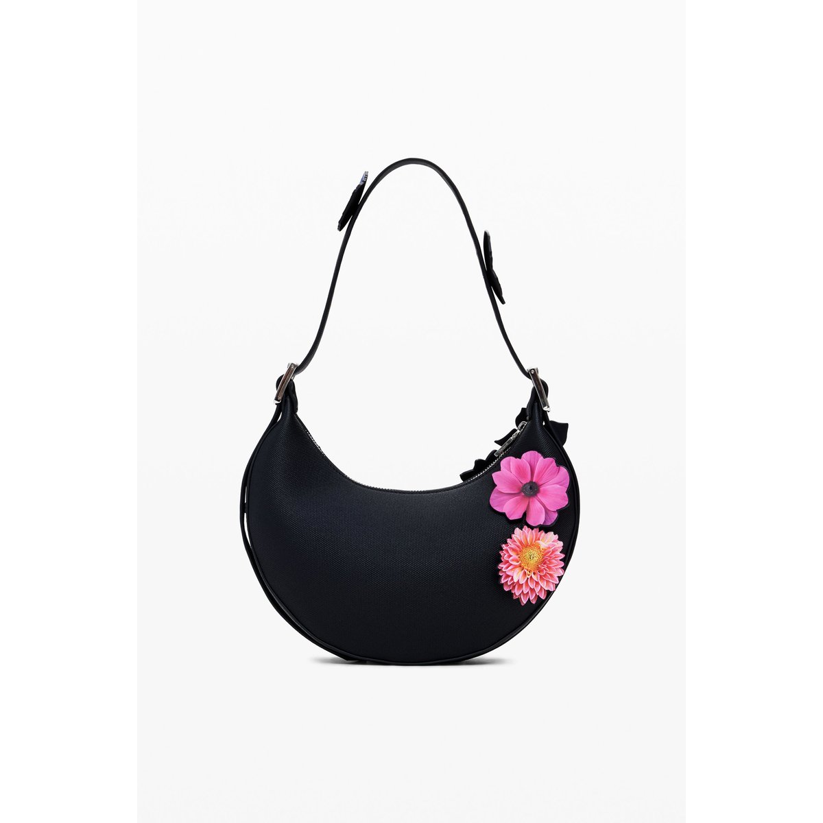 Sac à appliques florales Tyler McGillivary noir, DESIGUAL