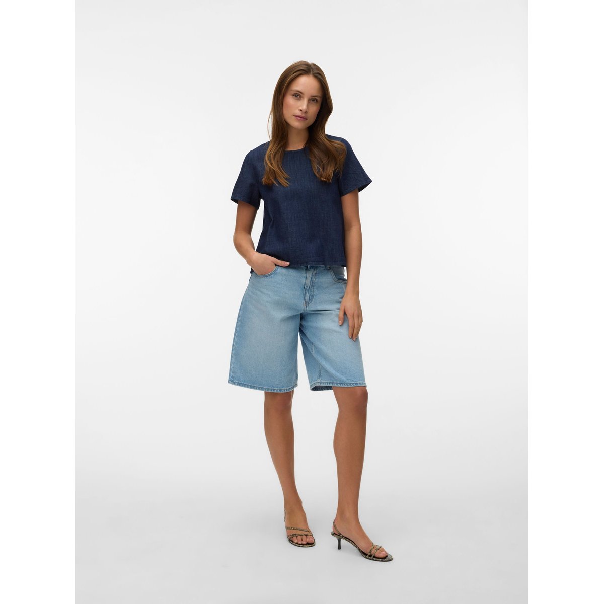 Top bleue - dark blue denim 1, VERO MODA