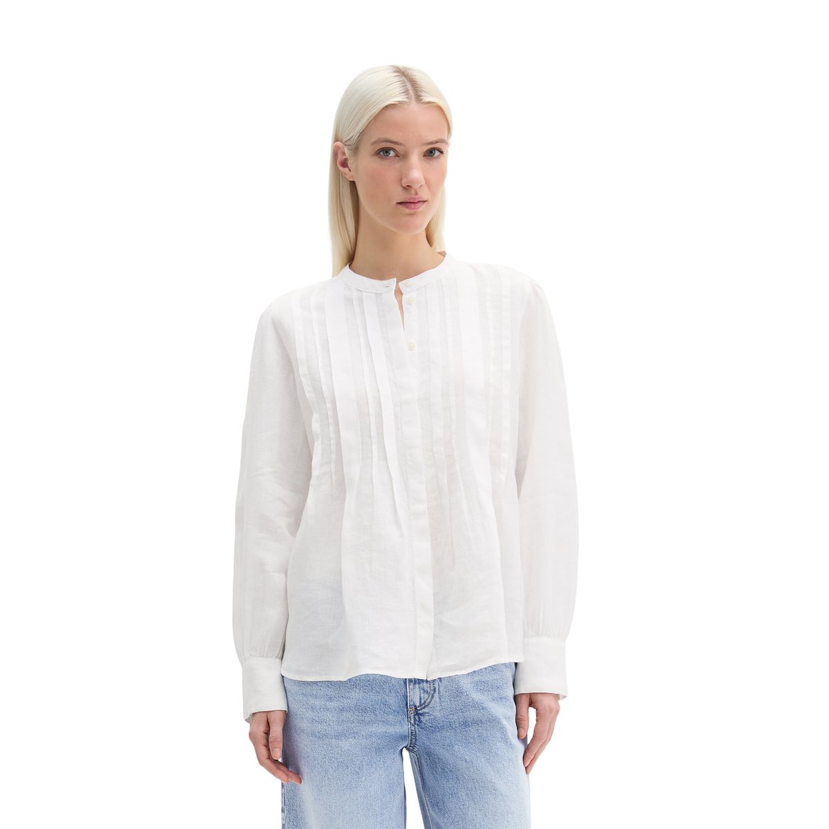 Blouse en lin A-Shape avec fonction de refroidissement naturel blanc, MARC O'POLO