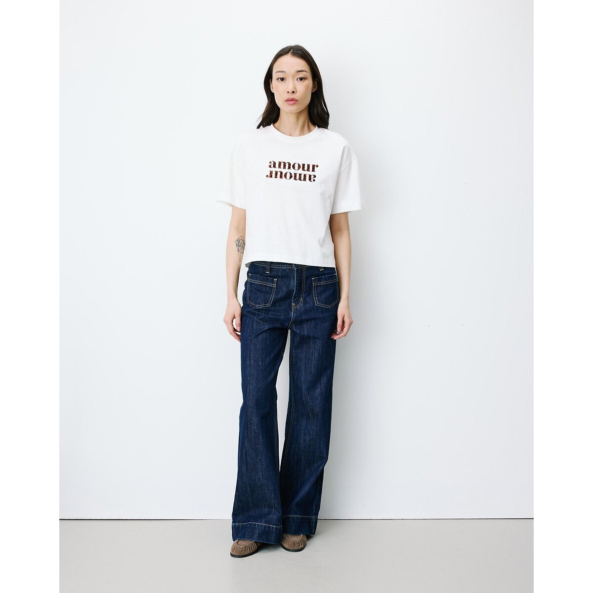 T-shirt AMOUR, ANIS marfim, GRACE & MILA