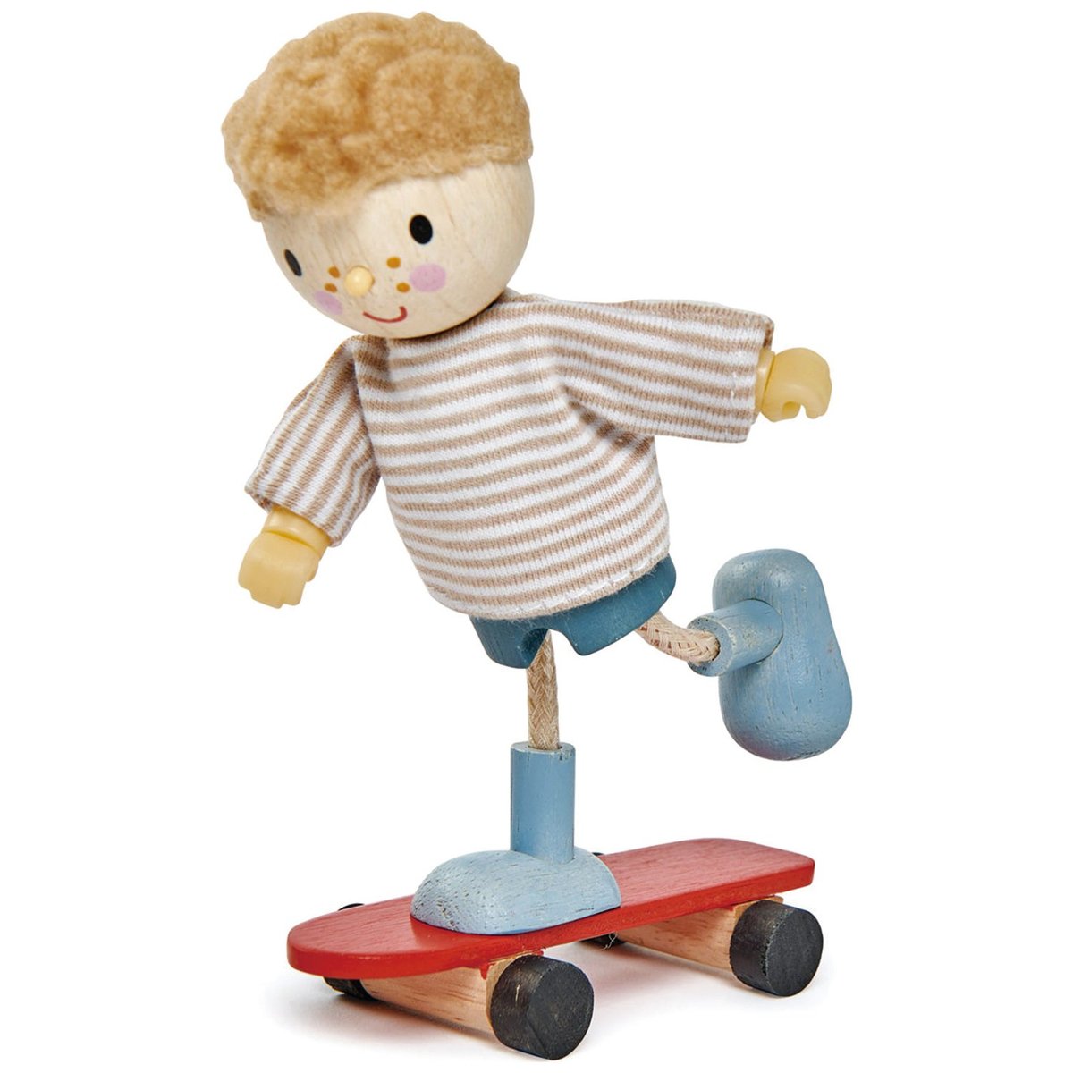 Poupée Edward avec skateboard multicolore, TENDER LEAF TOYS