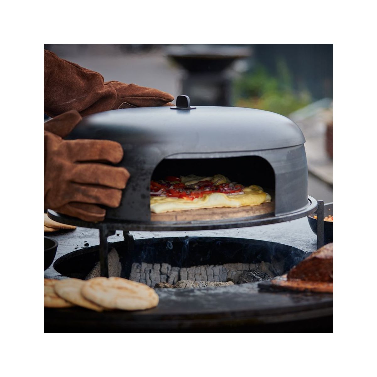 Plaque pizza barbecue OA-PO-100 (Oven85 avec pelle + pierre à pizza) couleur unique, OFYR