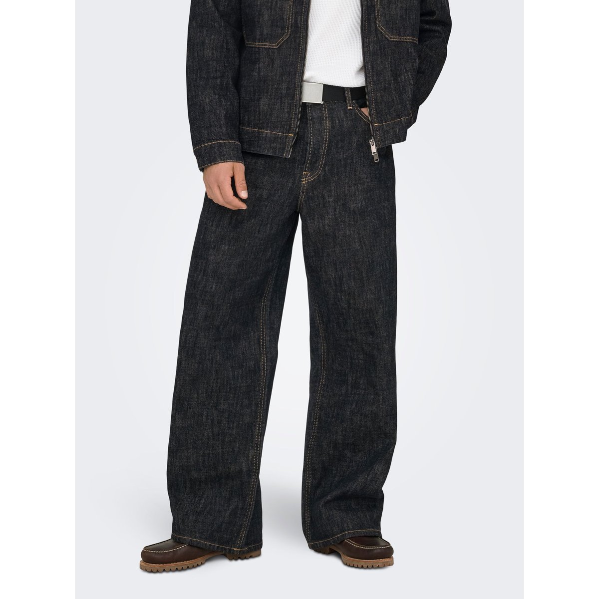 Jean À Jambe Large black denim, ONLY & SONS