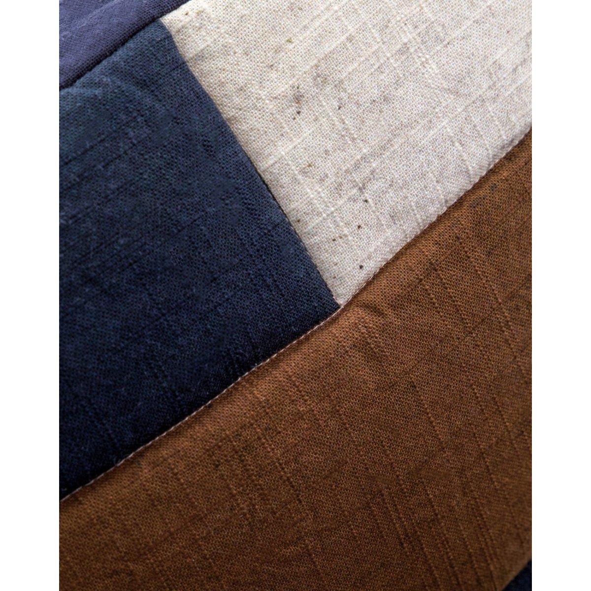 Housse de coussin en coton Patch 50x50 cm noir, sable, marron, HOUSE DOCTOR