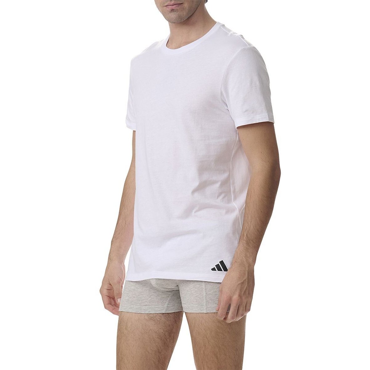 Confezione da 3 magliette girocollo a maniche corte bianco, ADIDAS SPORTSWEAR