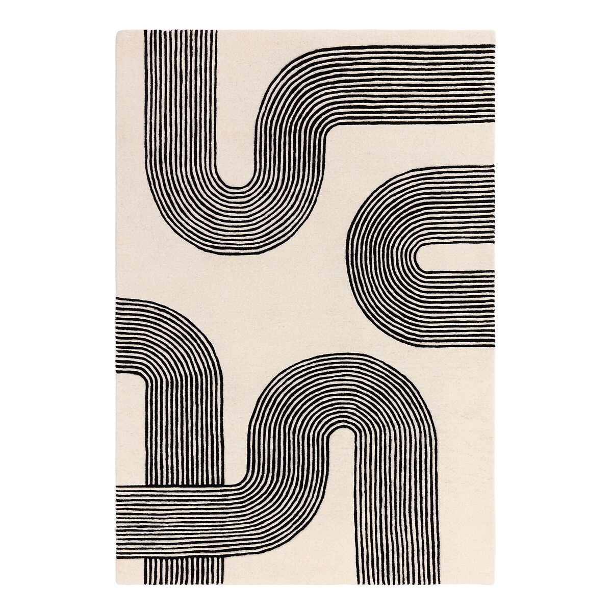 Abstract Arch Pattern Rug black, ÉDITÉ