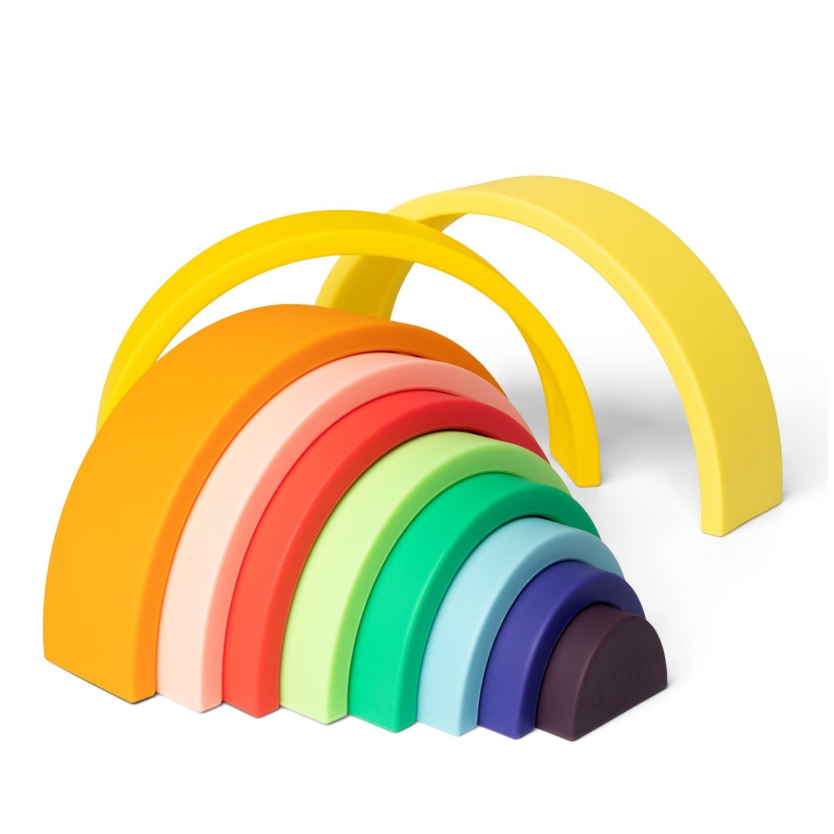 Arc en ciel en silicone multicolore jaune, LITTLE L