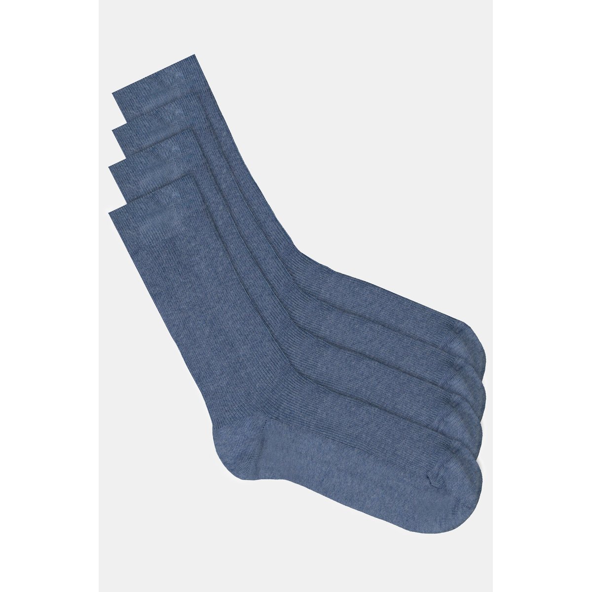 Chaussettes en lot de 2, sans bord élastique bleu jean, JP1880