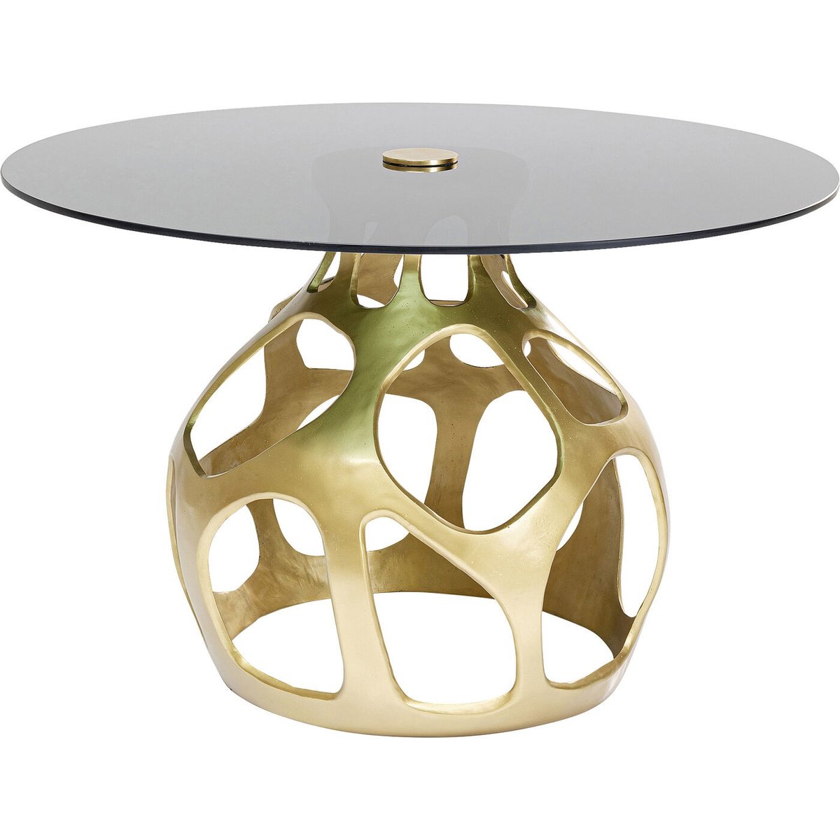 Table en verre et aluminium, VOLCANO or, KARE DESIGN