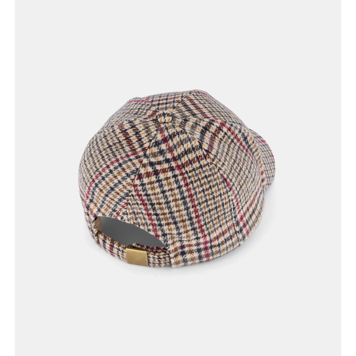 Casquette barley pied-de-poule feutrée rouge, GALERIES LAFAYETTE