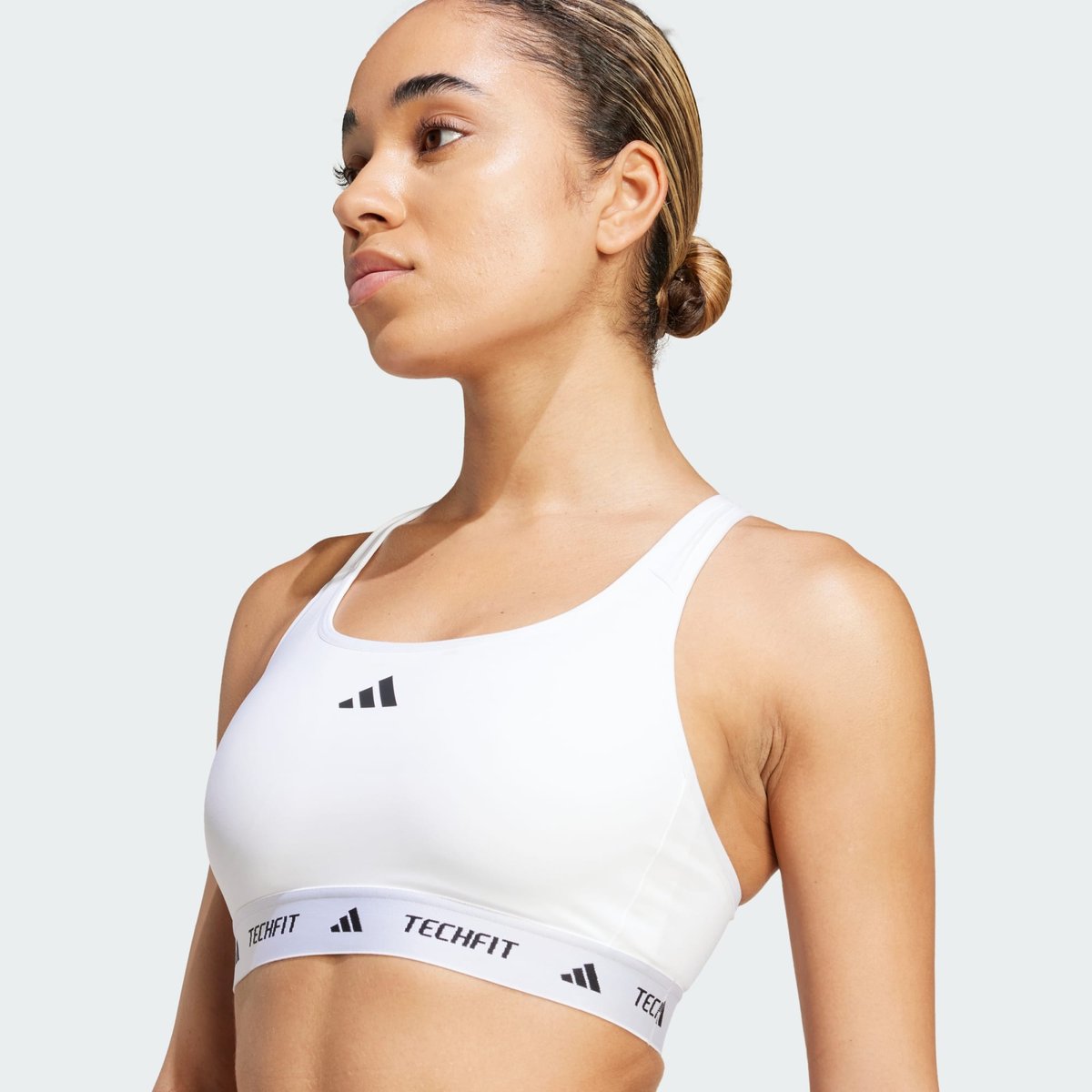 Brassière Techfit Maintien moyen white, adidas Performance