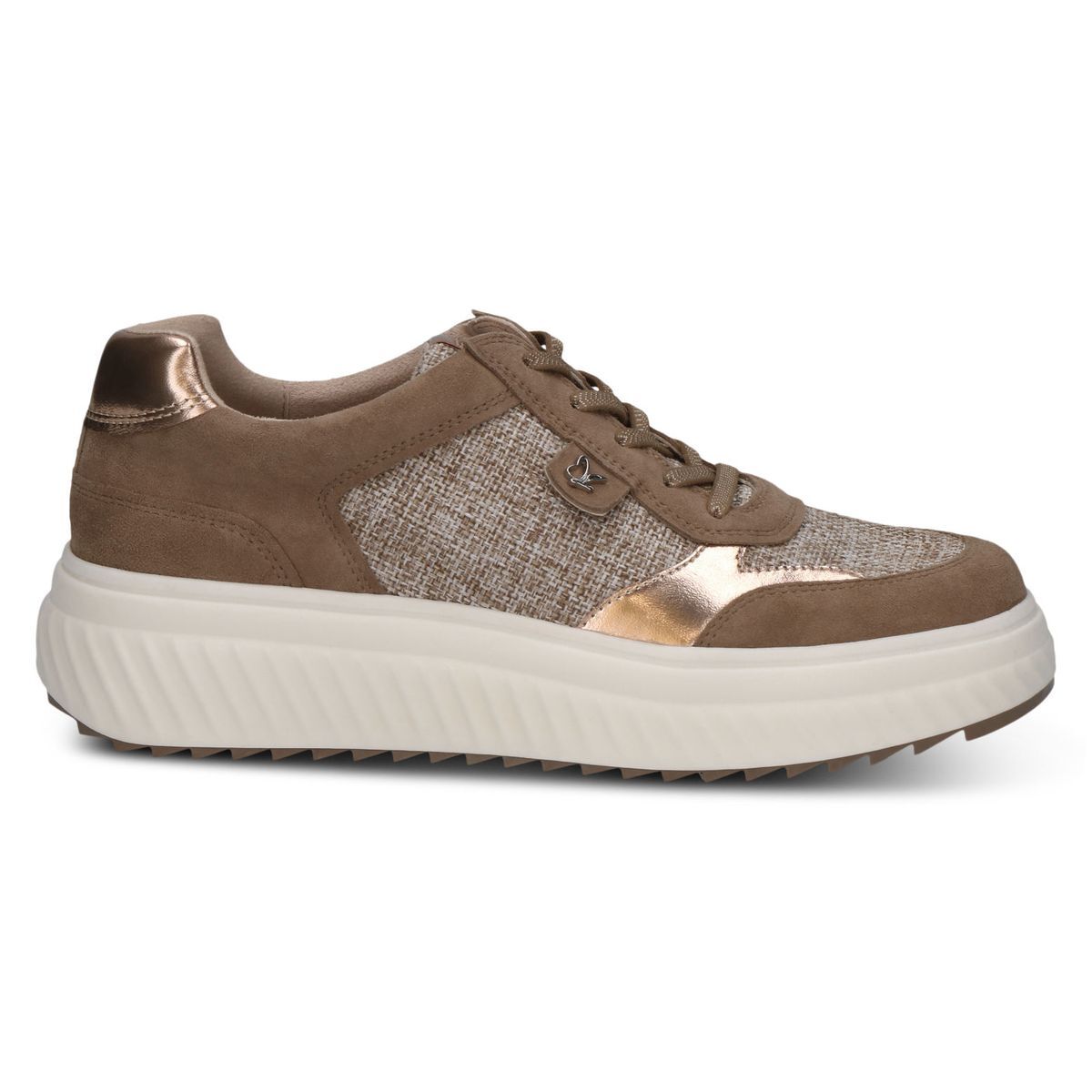 Basket à lacets marron mocca croco, CAPRICE
