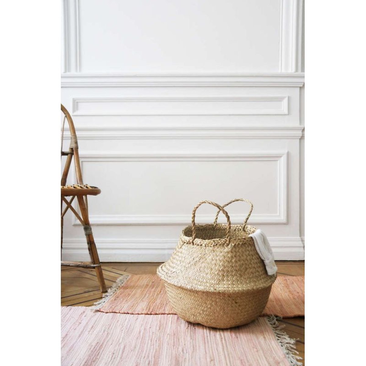 COMPACTOR - Panier de rangement naturel BELLY M - 35 x 35 x H.32 cm - Beige naturel, COMPACTOR