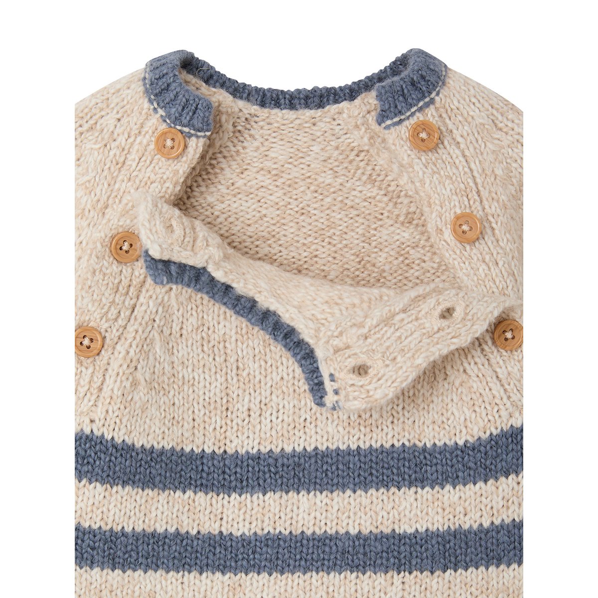 Pull tricot beige chiné, VERTBAUDET