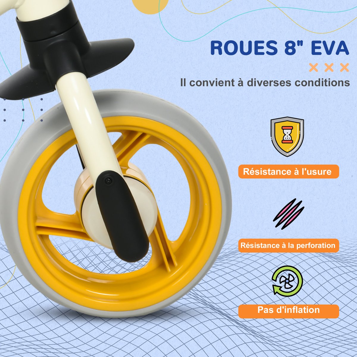 Vélo d'équilibre pour enfants Acier Orange orange, blanc, noir, gris, AIYAPLAY