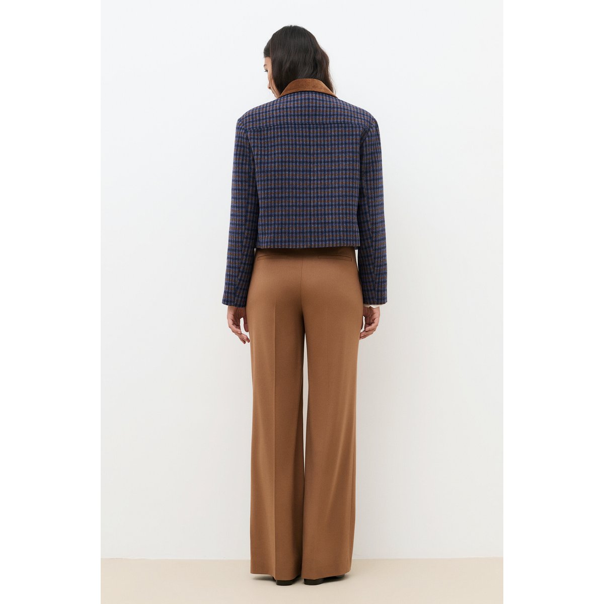 Manteau court structuré GTINA bleu marine, CAROLL