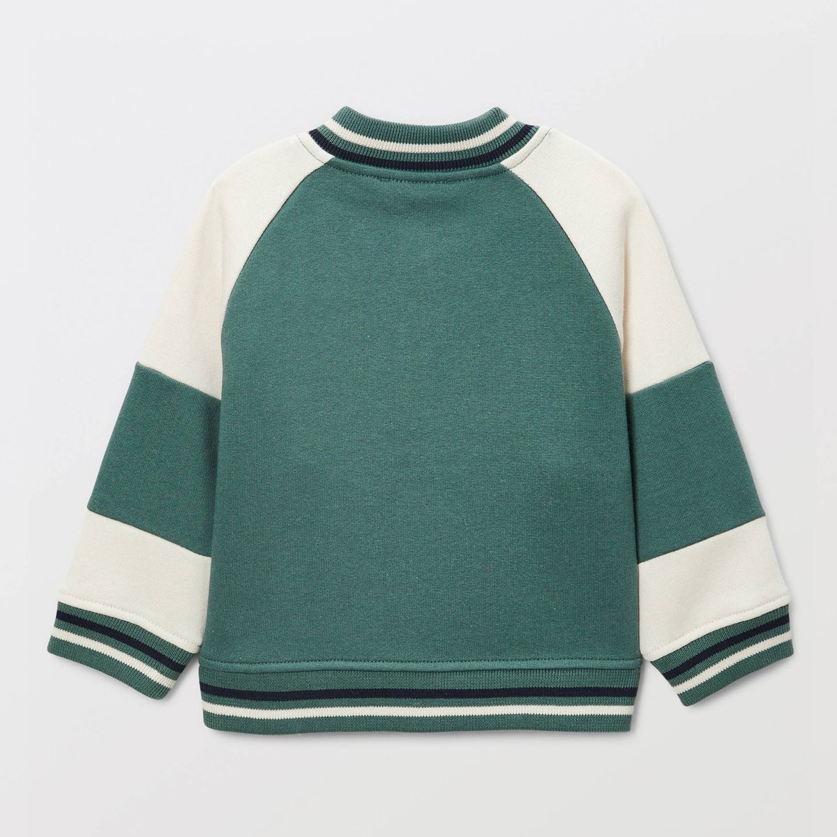 Gilet col teddy en molleton en coton BIO GOTS palme, BOUT'CHOU