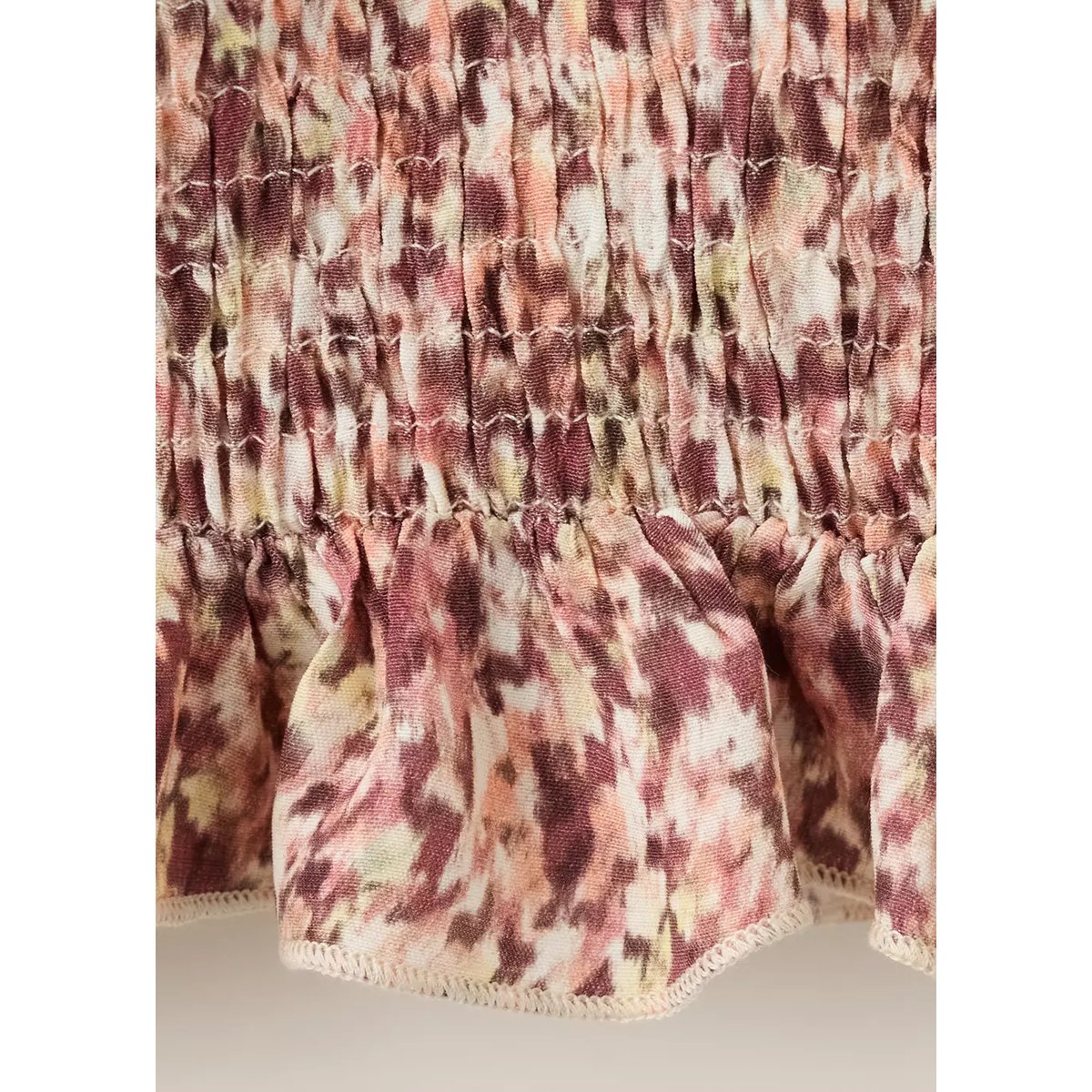 Top froncé imprimé rose pastel, MANGO TEEN