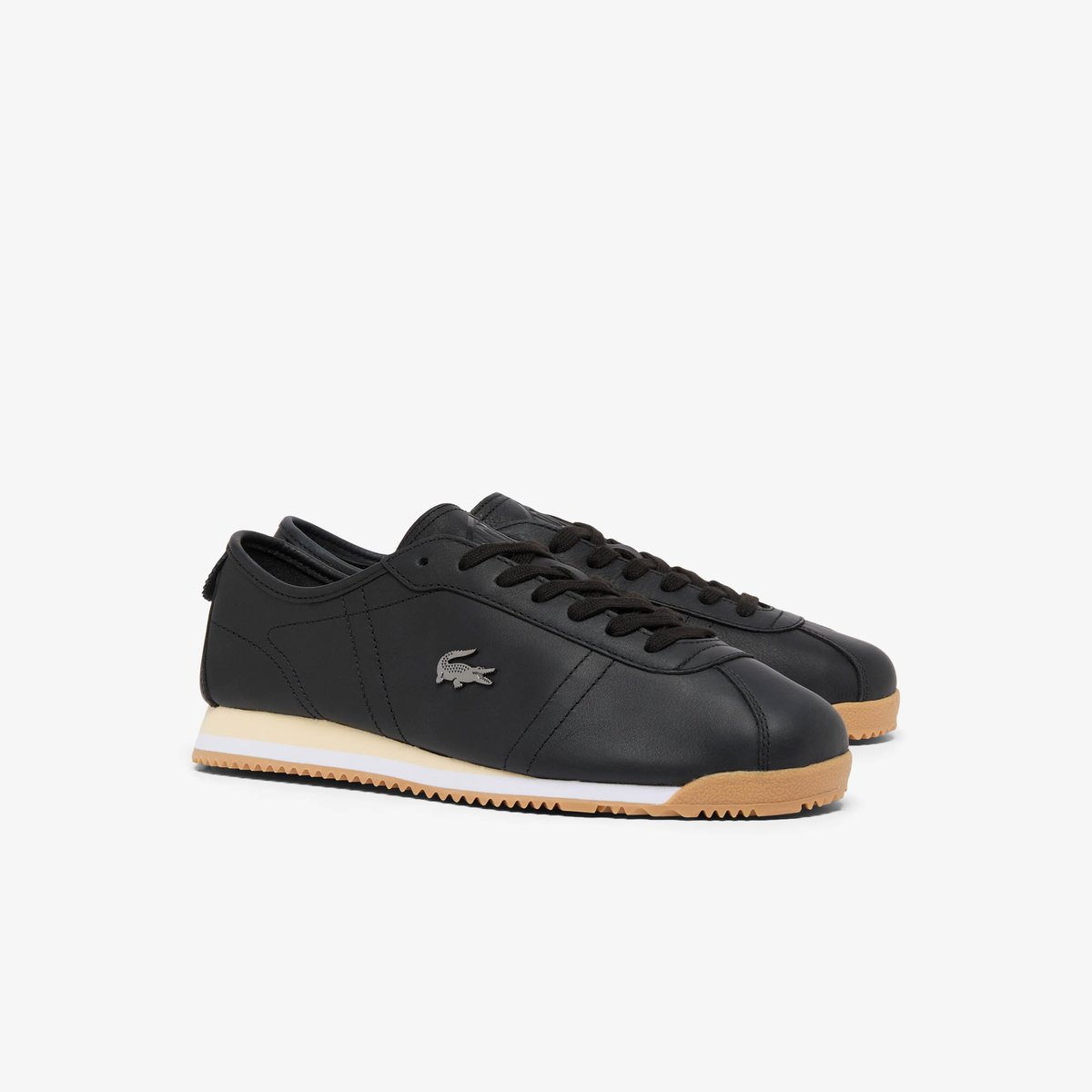 Sneakers Club-Low homme en cuir noir-421, LACOSTE
