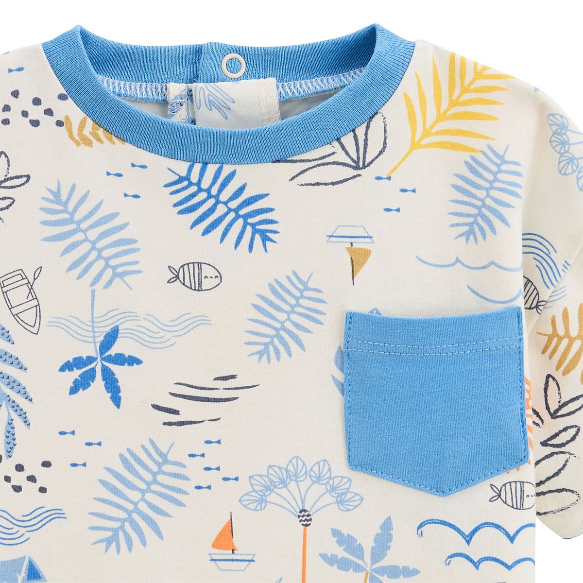 T-shirt enfant Biscarosse bleu, PETIT BEGUIN