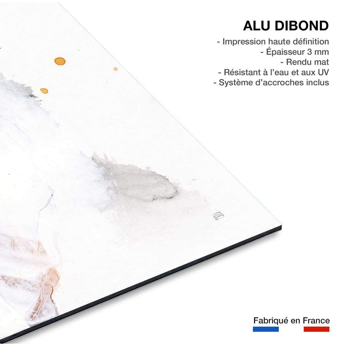 Tableau Ambre abtraite tableau alu dibond, HEXOA