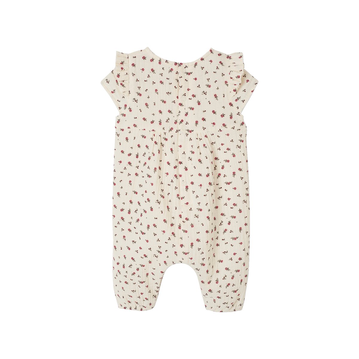 Combinaison bébé en gaze de coton écru, VERTBAUDET