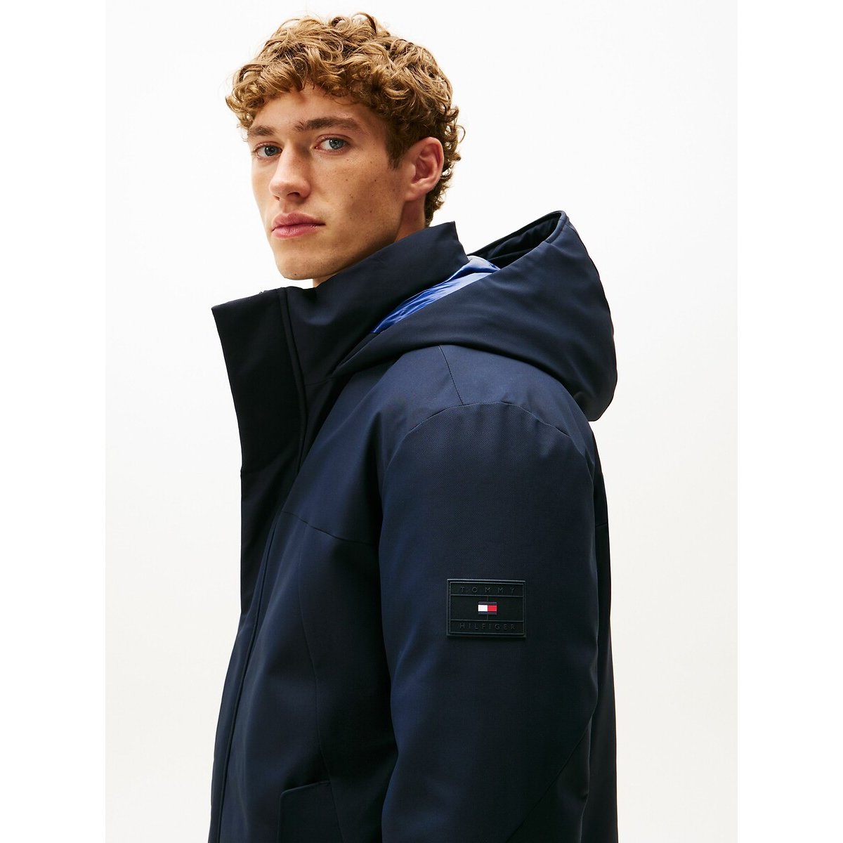 Technische jas met kap marineblauw, TOMMY HILFIGER
