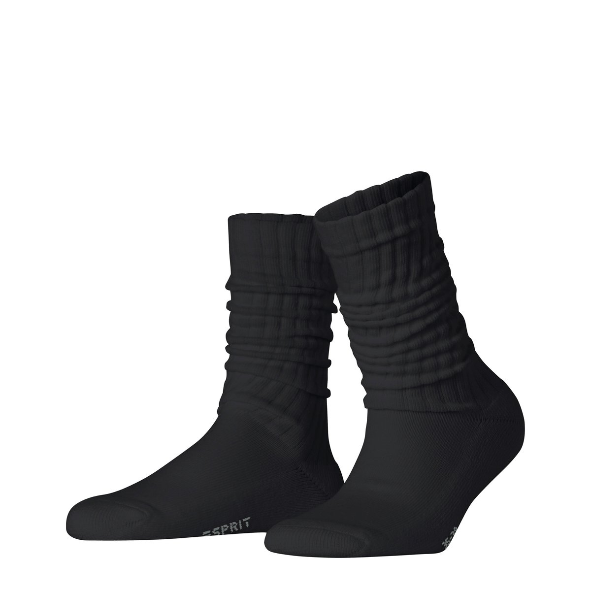 Chaussettes Scrunch Tennis Opaque noir basique, ESPRIT