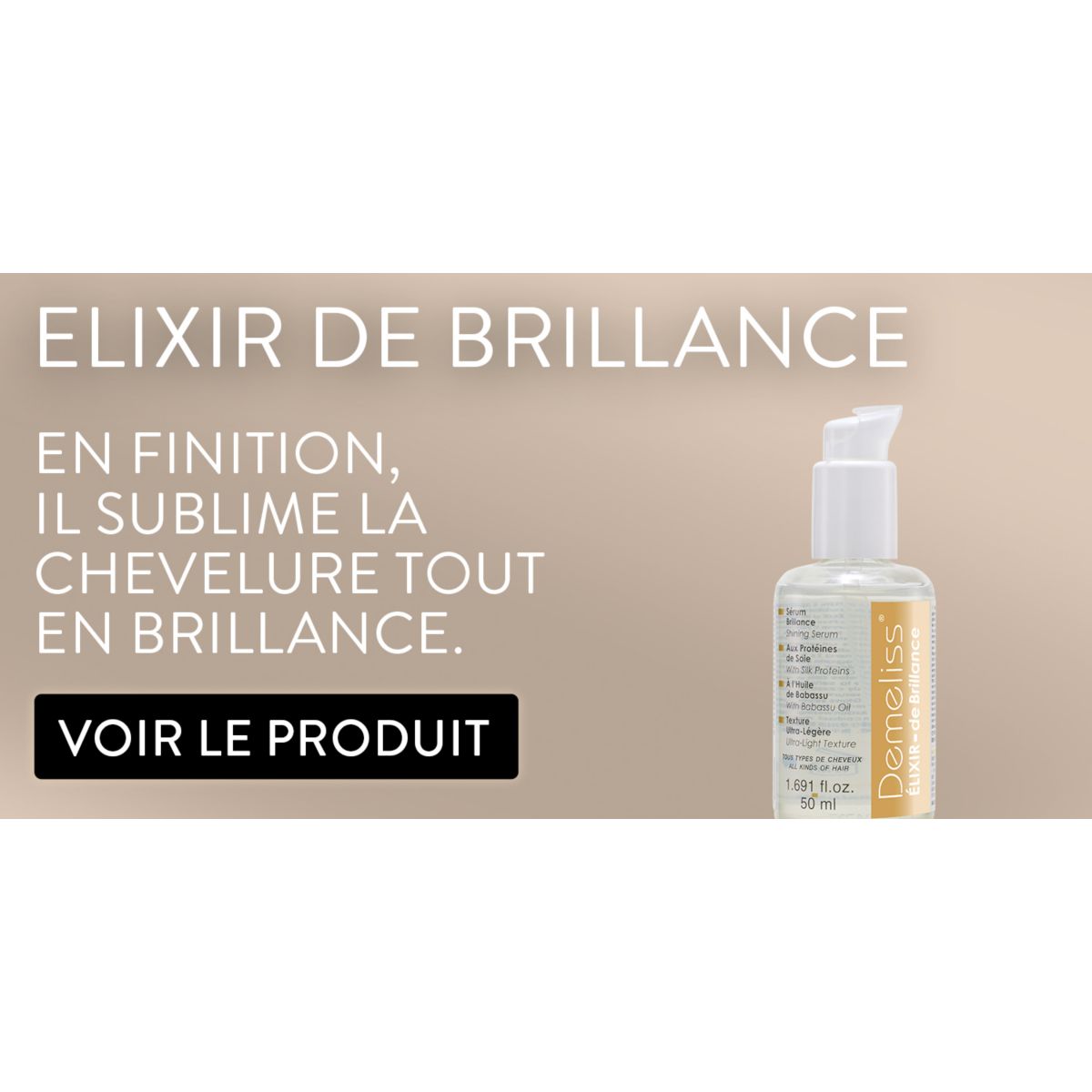 Soin Demeliss sérum de brillance 50ml couleur unique, SAINT ALGUE
