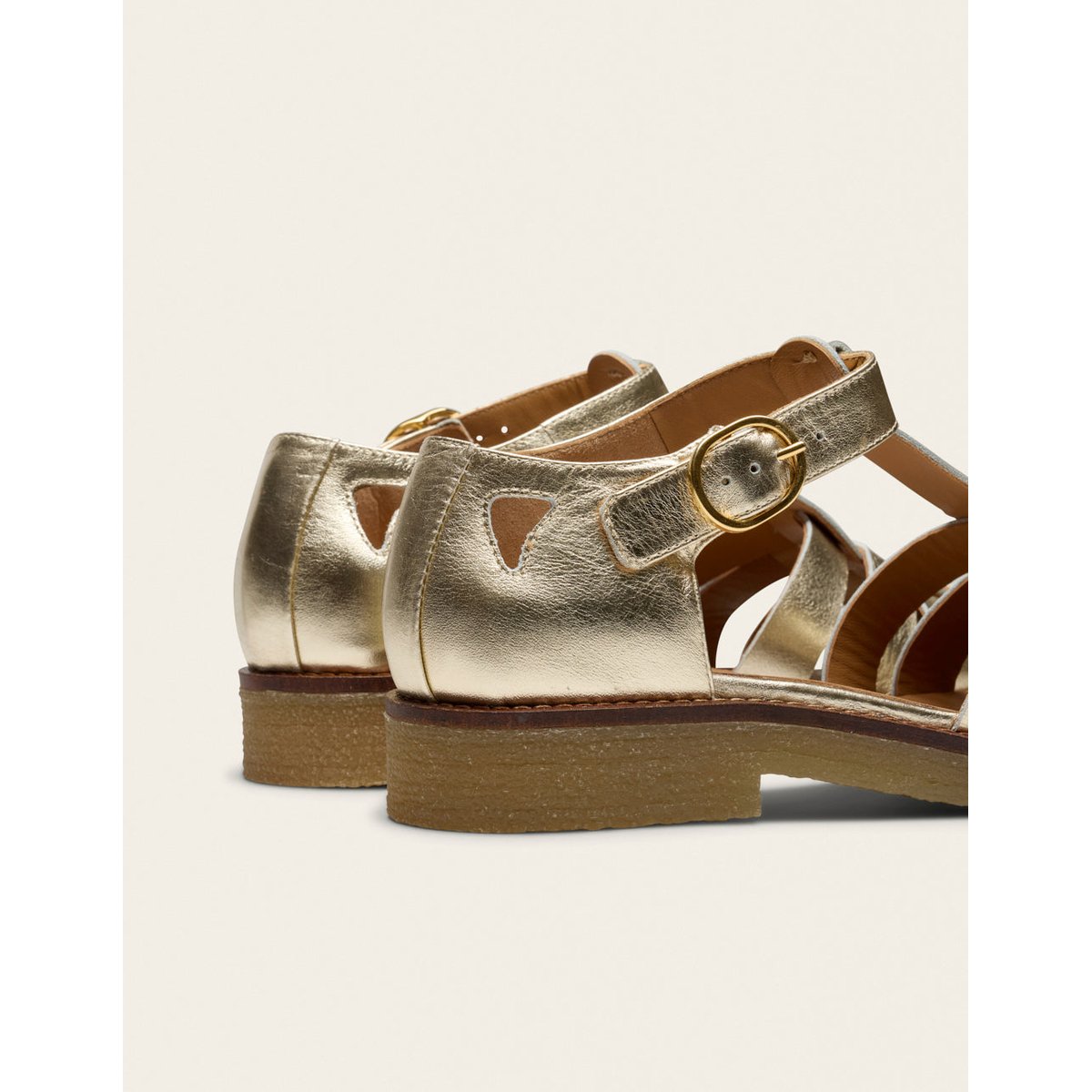 Sandales CHARLIE cuir doré, ODAJE