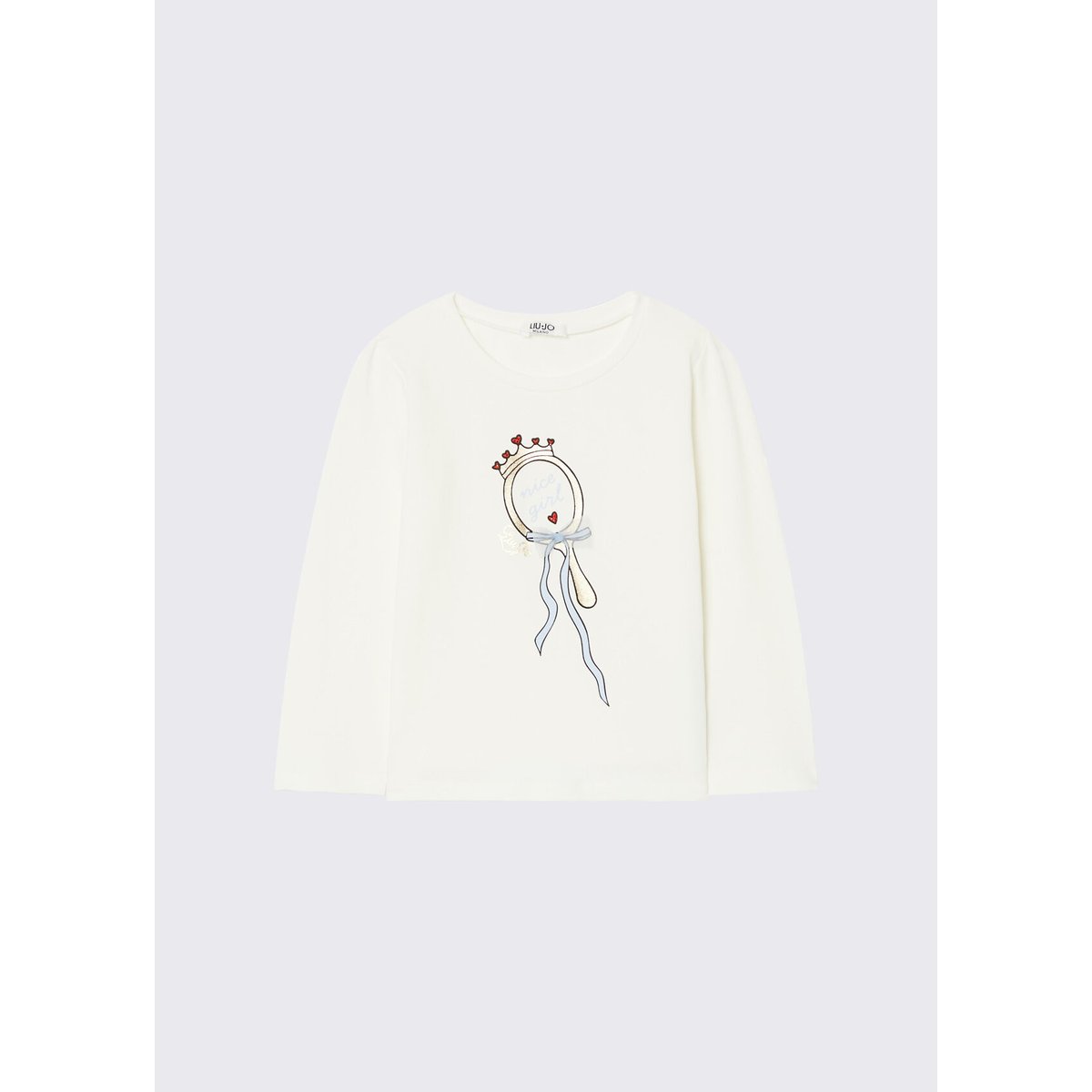 T-shirt a manches longues avec imprimé miroir, LIU JO