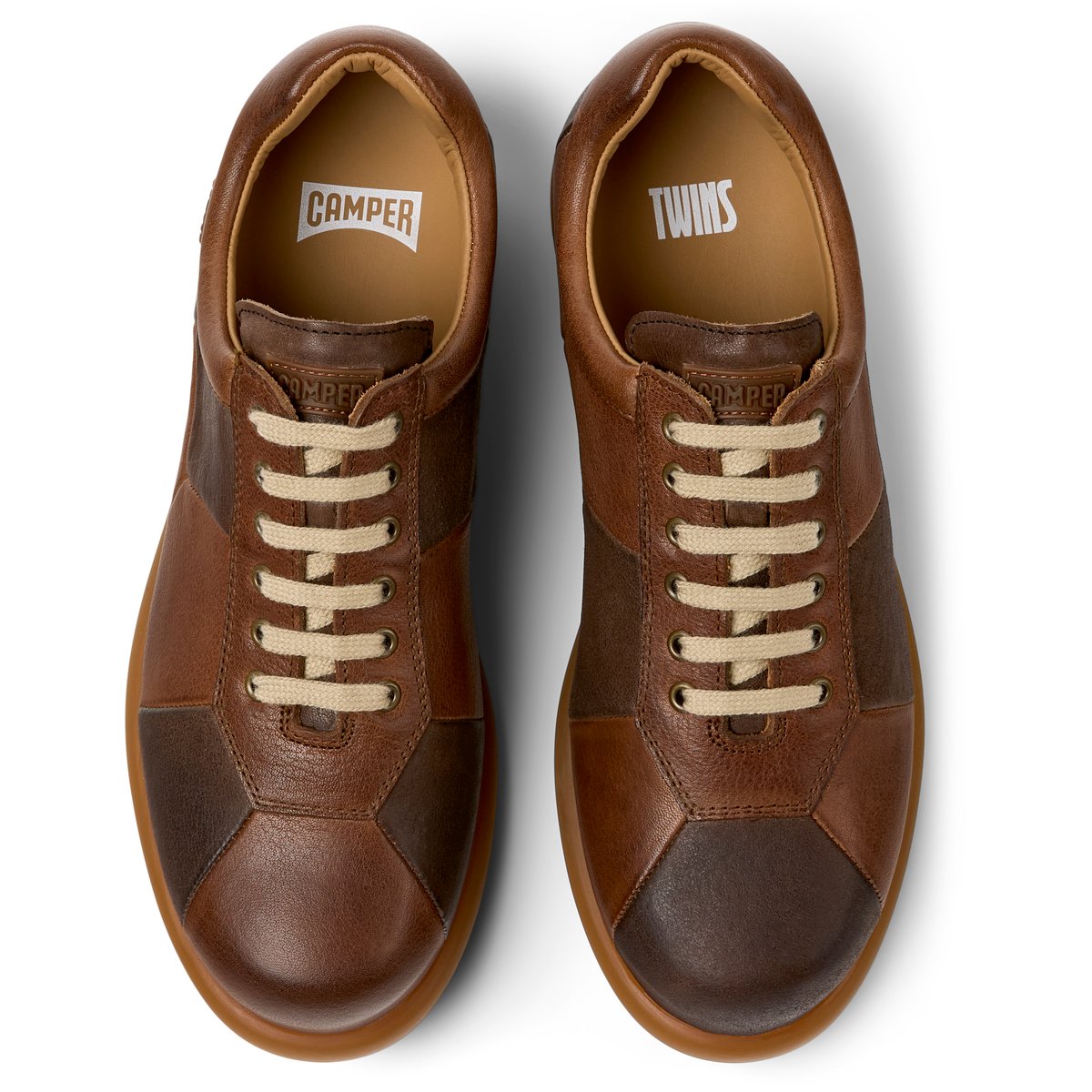 Baskets Pelotas Ariel Hella Twins cuir marron, CAMPER